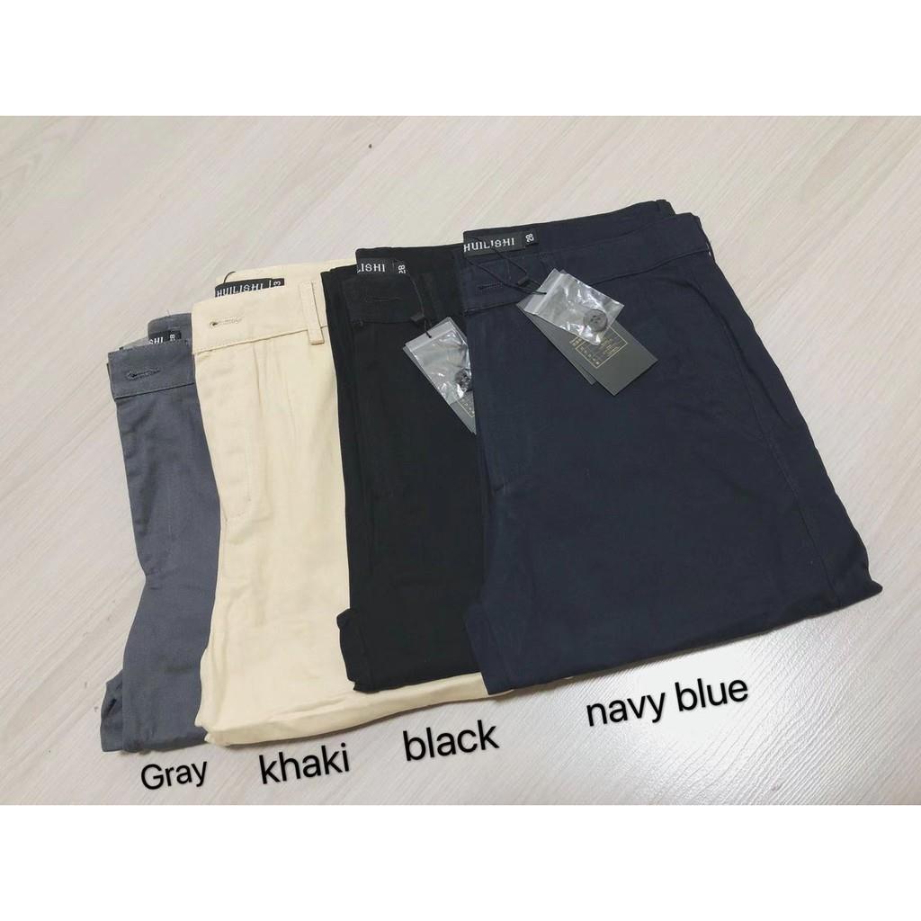 ❂۩HUILISHI Chino Pants for Men Uniqlo Quality 4 Colors Cotton Soft Regular  Size Roll-up Slacks Trous | Shopee Philippines