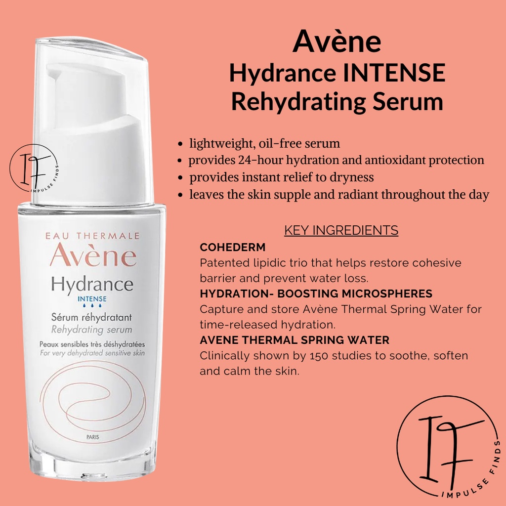 Avene Hydrance intense Rehydrating Serum увлажняющая сыворотка для лица, шеи и декольте.