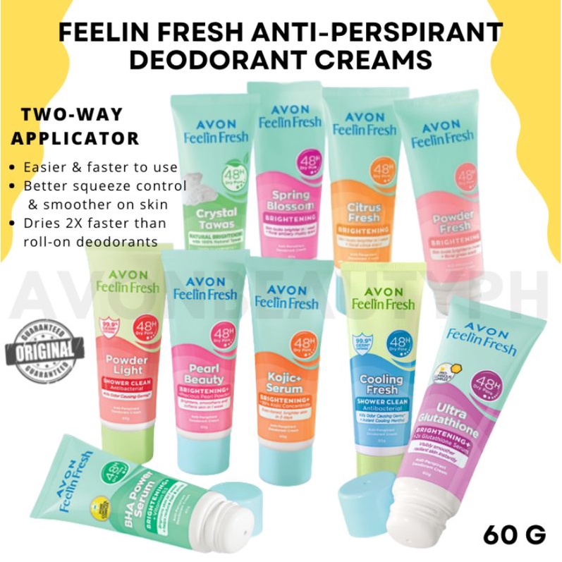 AVON Feelin Fresh AntiPerspirant Deodorant Creams 55 grams or 60 grams