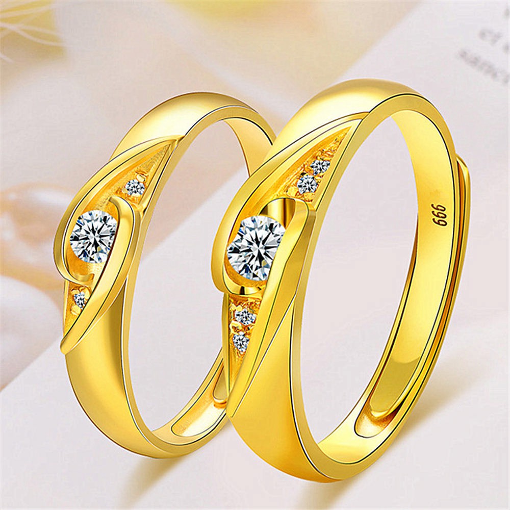 Crown Jewelry 24k Korean Intertwined Ring GoldPlated