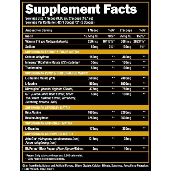 ALPHA LION SUPER HUMAN PRE 42 SERVINGS RAINBOW SHERBET FLAVOR