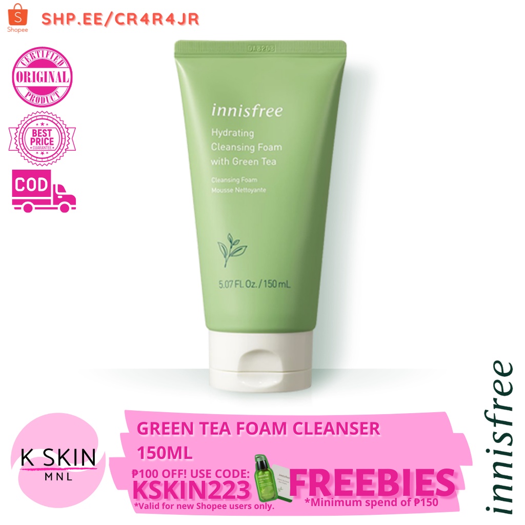 INNISFREE Green Tea Foam Cleanser 150ml Shopee Philippines