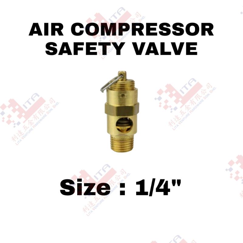 AIR COMPRESSOR SAFETY VALVE 1/4