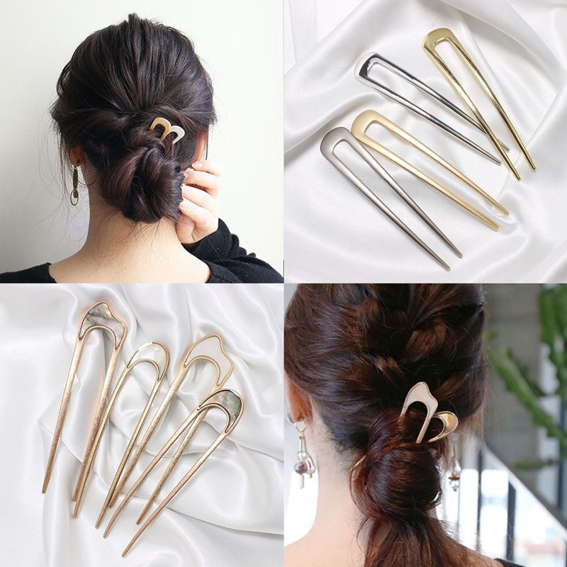 Antique Blank U-Shaped Metal Hair Fork Hair Clips Stick Pin Hairpins  Chignon Pin for Updo Beauty Tools Hair Accessories for Girls Womens |  Shopee Philippines