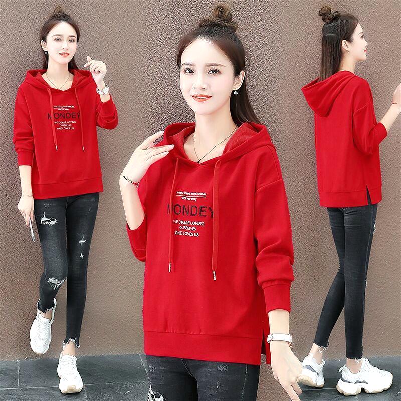 women's plus size red hoodie