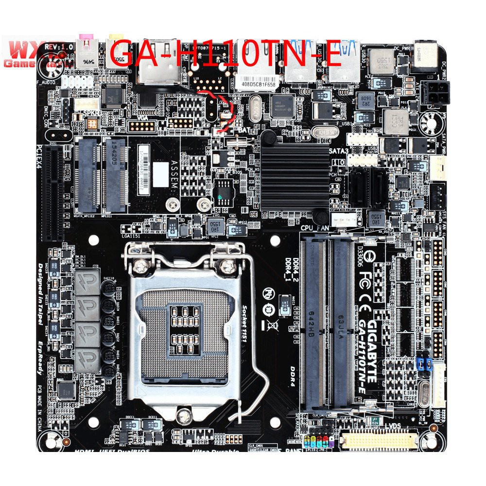 Used MINIITX ITX For GIGABYTE H110TNE Desktop GAH110TNE Motherboard