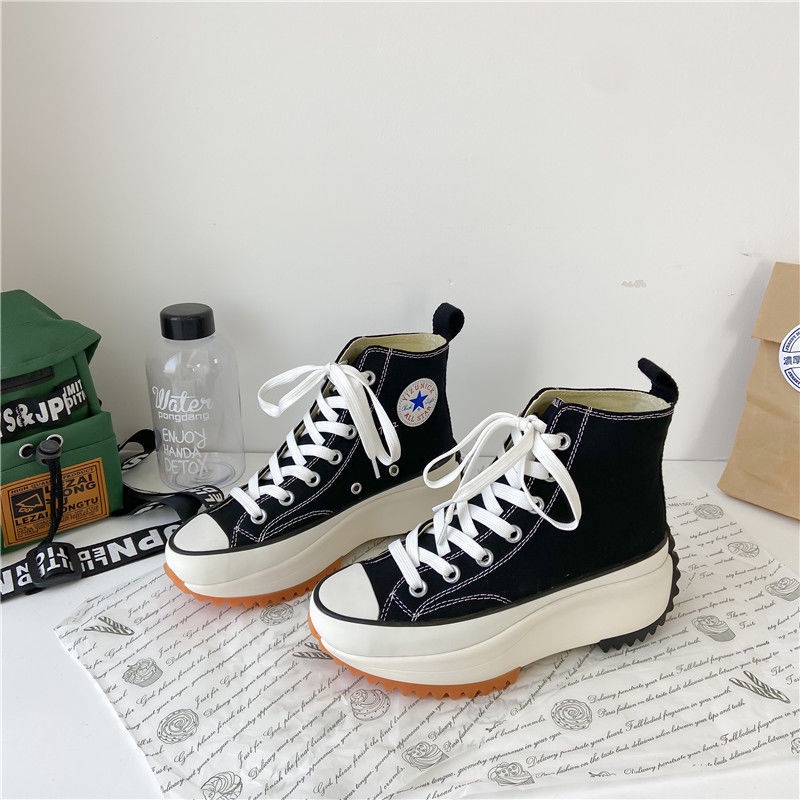 Converse Run star Canvas unisex shoes high cut elevator shoes | Shopee  Philippines