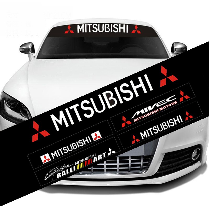 130x21cm Modified Ralliart MIVEC Reflective Vinyl Car Front Rear