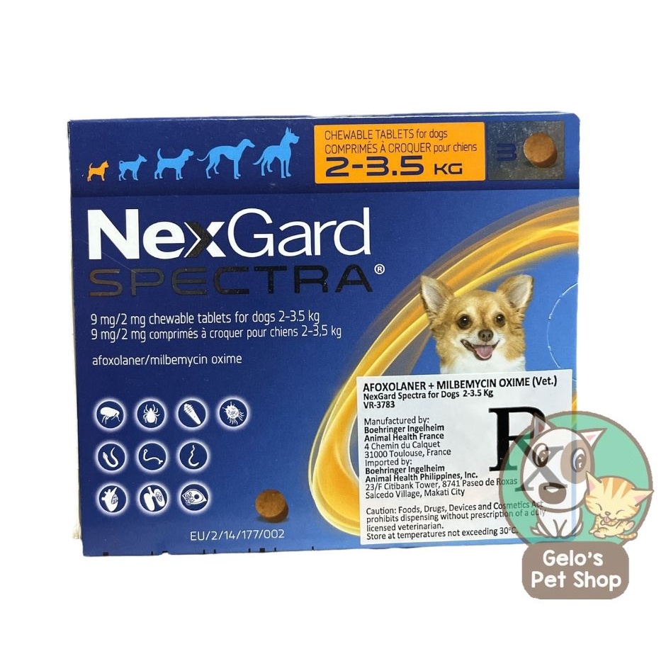 NexGard Spectra Chewable for Dogs 2-3.5kg | Shopee Philippines