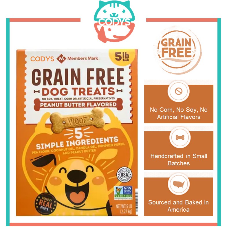 MEMBER'S MARK Grain Free Dog Biscuits in Peanut Butter Flavor (1.12kgs