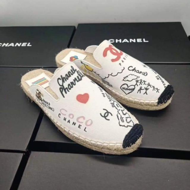 chanel platform espadrilles