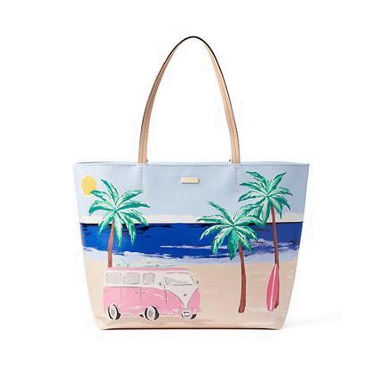 Authentic Kate Spade California Dreaming Beach Scene Hallie Tote | Shopee  Philippines