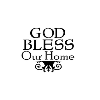 Bible Verse Wall stickers Home Decor Praise Worship ” God Bless our home ” Quotes Christian Bless Proverbs PVC Decals Living Room Mural #5