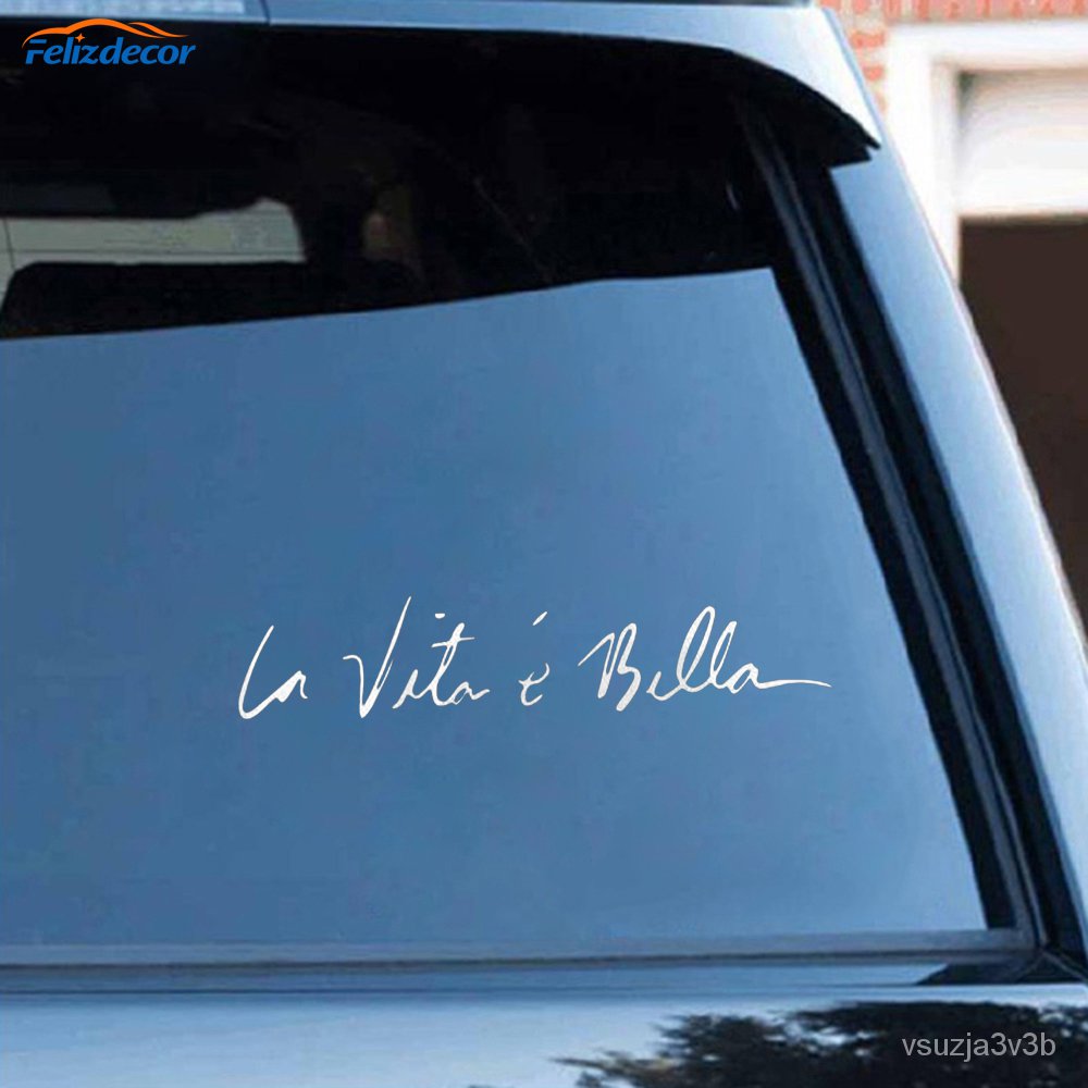 Black/Silver Life is Beautiful LA VITA E BELLA Words Funny Window Trunk Car  Sticker Accessories C4 | Shopee Philippines