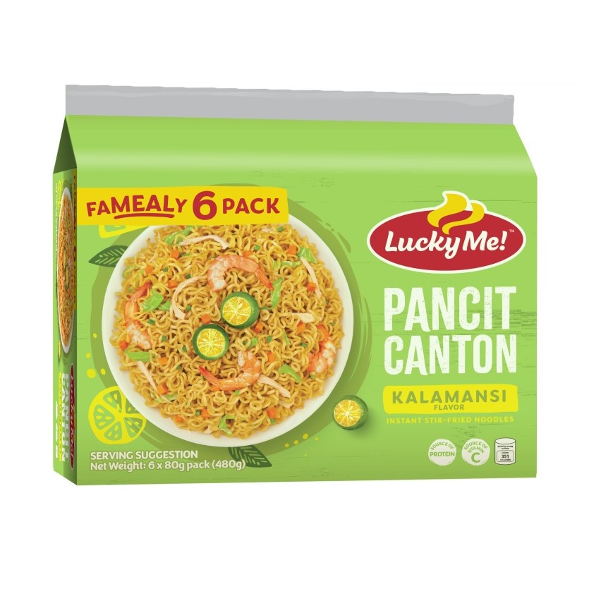 Lucky Me Pancit Canton Instant Noodles Kalamansi Multipack 6 Packs 80g