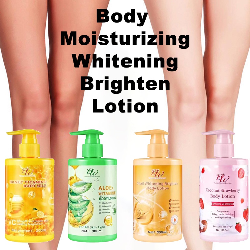 DW Body Moisturizing Whitening Brighten Lotion 300ml ( Aloe +VE / Honey ...