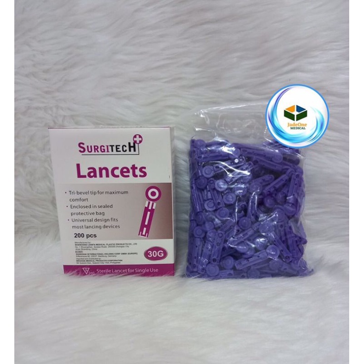 SURGITECH Sterile Blood Lancets 30G (200 pcs) Shopee Philippines