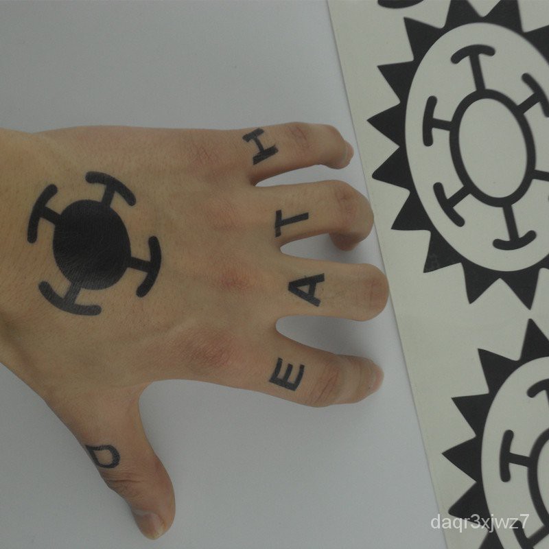 Hot Anime One Piece Sticker Trafalgar Law Cosplay Tattoo Trafalgar D Water Law Logo Cool Death Tatoo Shopee Philippines