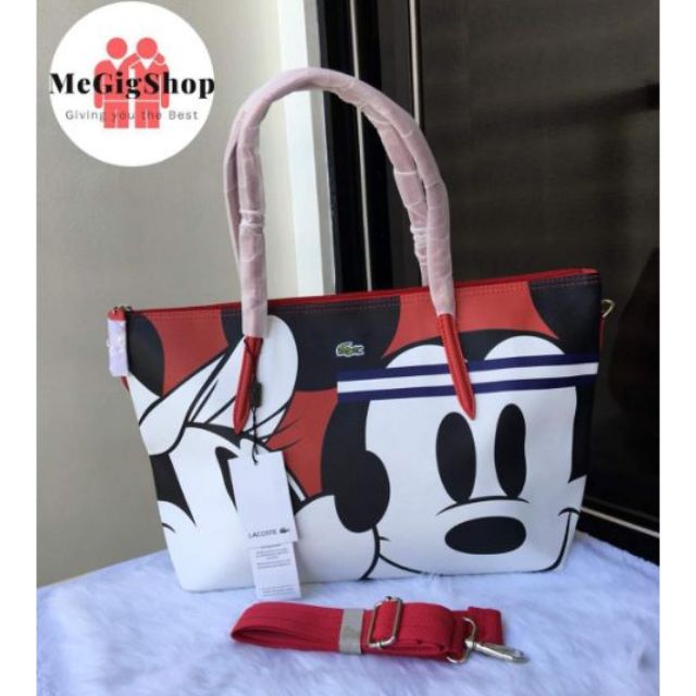 lacoste mickey mouse bag