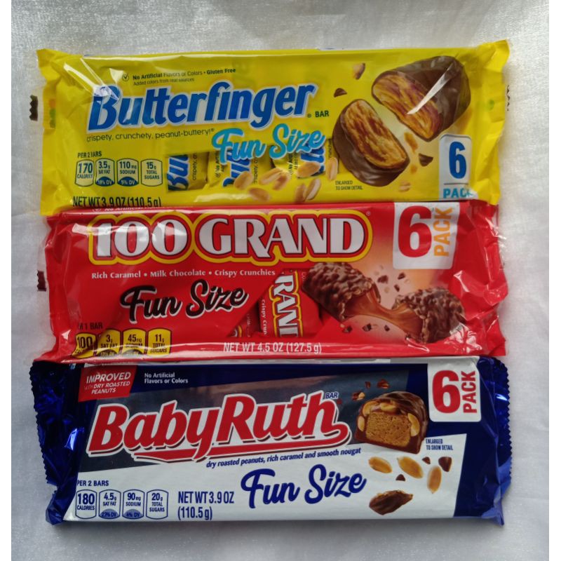 Butterfinger Babyruth 100 Grand Chocolate 6 Fun Size Butterfinger Crisp Bar Shopee Philippines