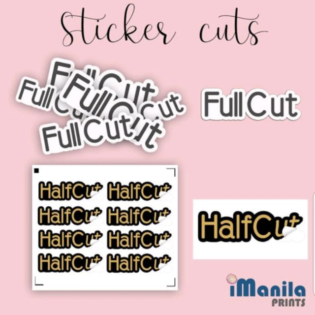 Customized Labels Kiss Cut Half Cut Die Cut Sticker Shopee Philippines