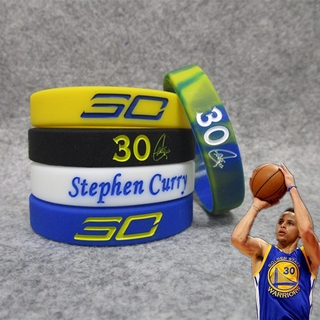 NBA Baller Band Warriors Basketball Star Stephen Curry New Logo Signature Sports Wristband Silicone glow bracelet wrist strap wristlet fans accessories