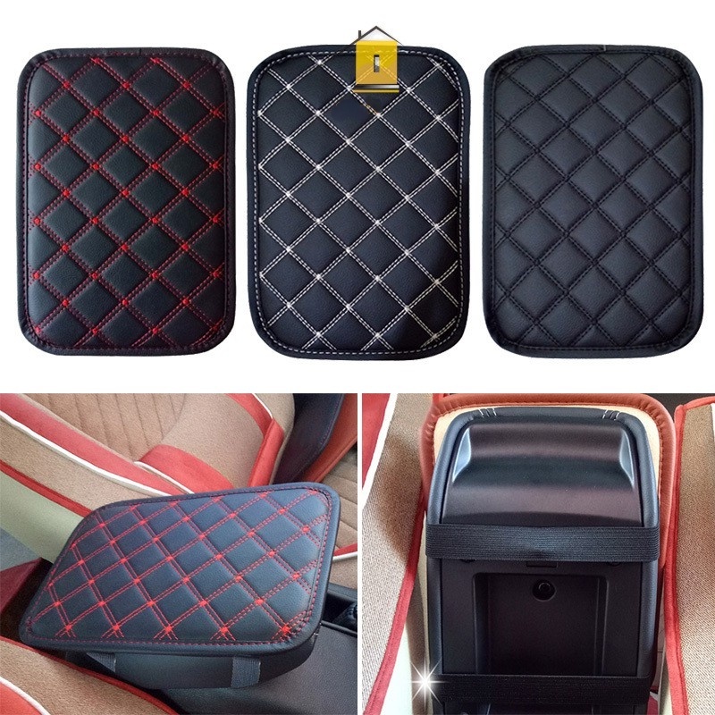 Universal Leather Car Armrest Pad Covers Center Console Auto Seat Box