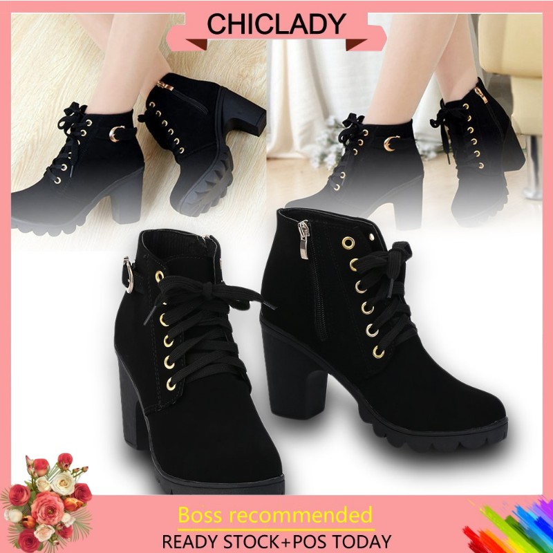 farah jeans chunky lace up boot