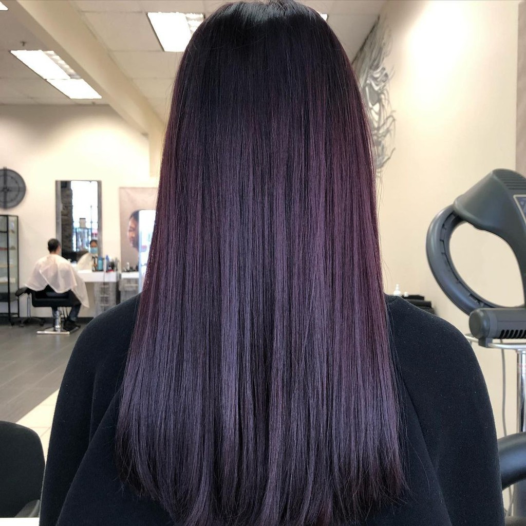 dark eggplant hair color