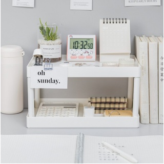 2 Layers Cosmetics Storage Rack Office Shelf Desk Organizer Stationary Container Sundries Stand #3