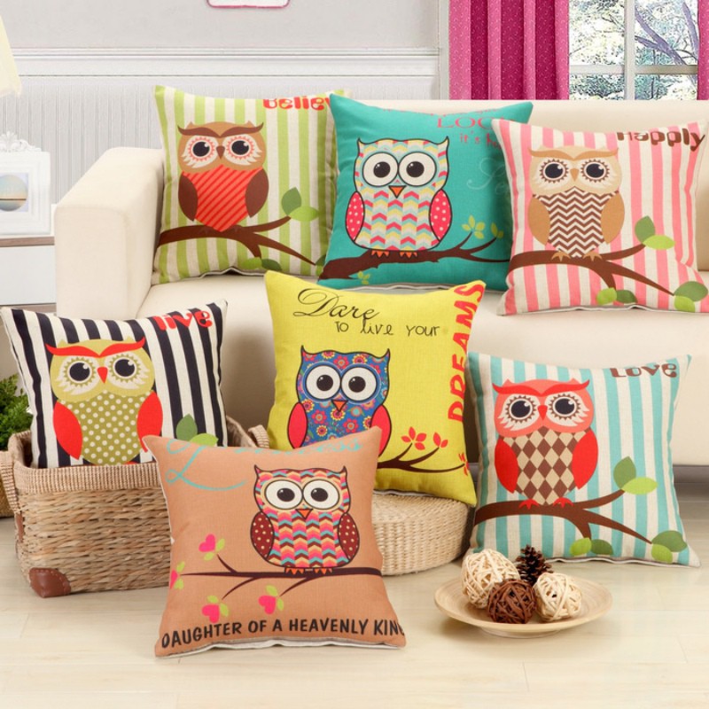 Cute Owl Pillows Just Pillow Case Shopee Philippines