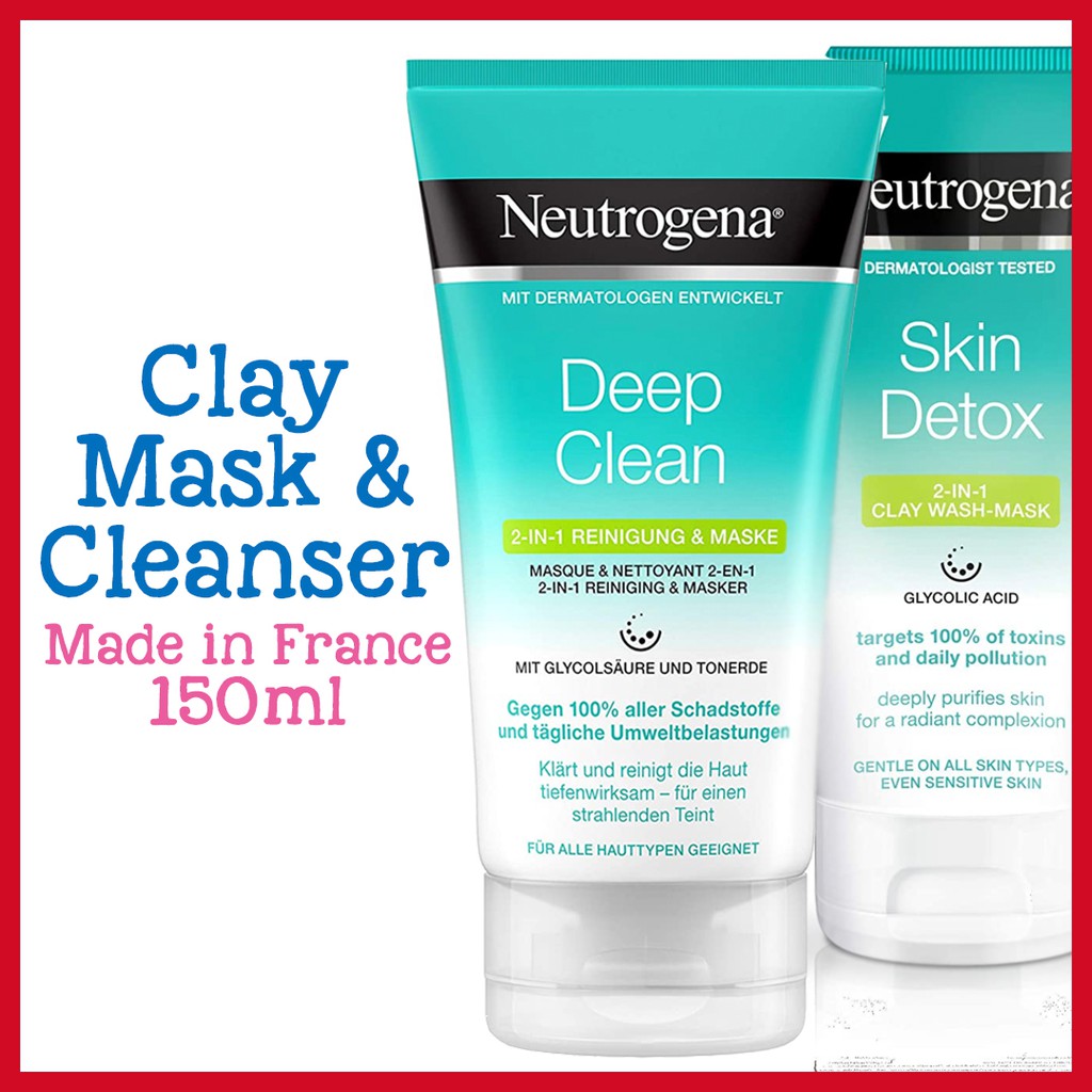 Neutrogena Skin Detox Deep Clean 2 In 1 Clay Wash Mask Detoxifying Mask Shopee Philippines