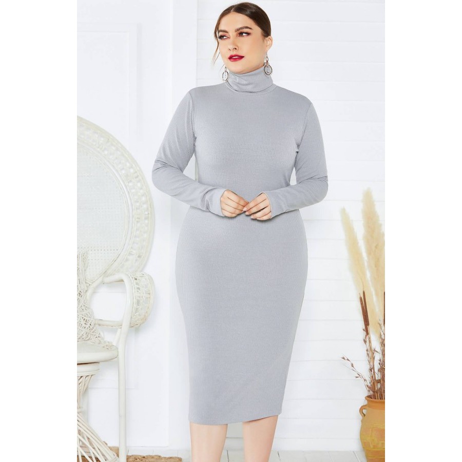 light gray plus size dress