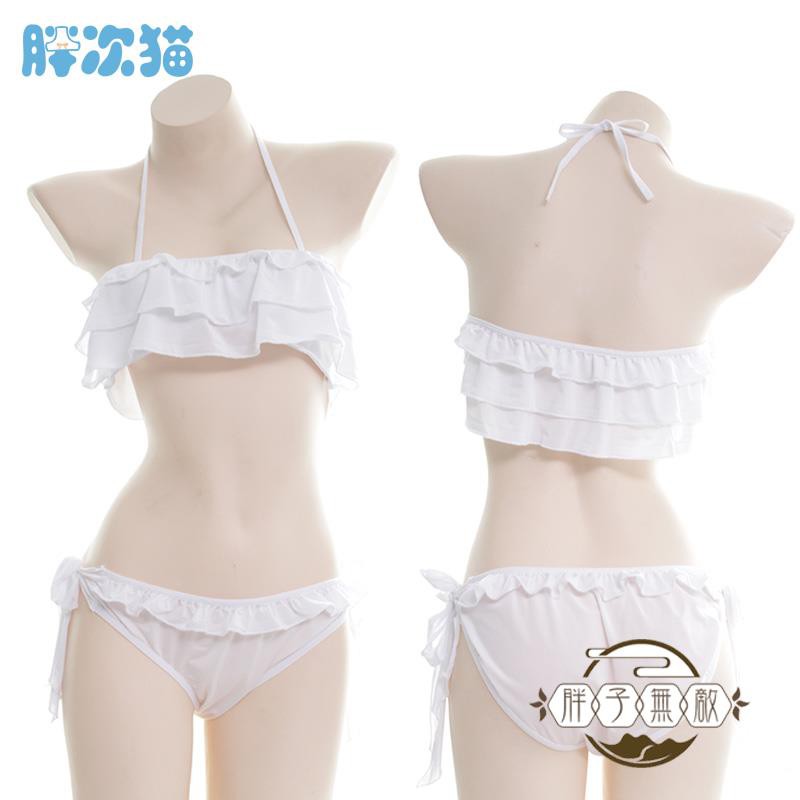 white swimsuit transparent