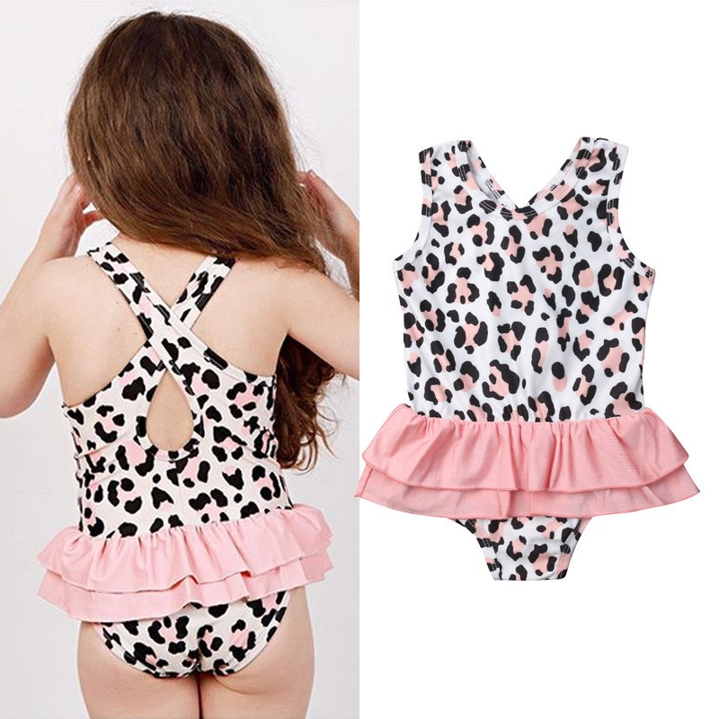 girl leopard swimsuit