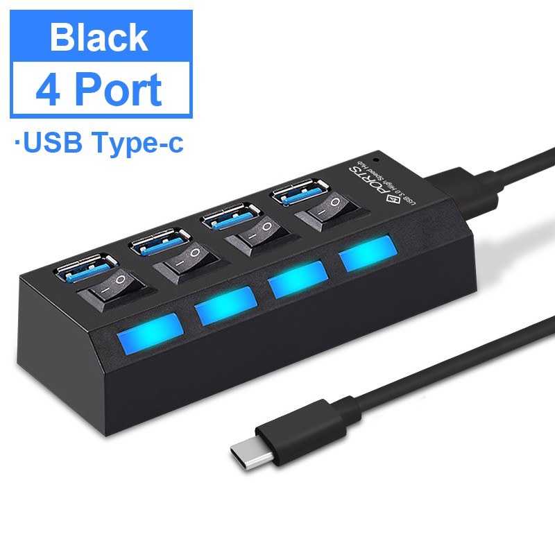 USB Hub USB Splitter Multiple USB c Hub 3.0 Micro 4 Ports Splitters