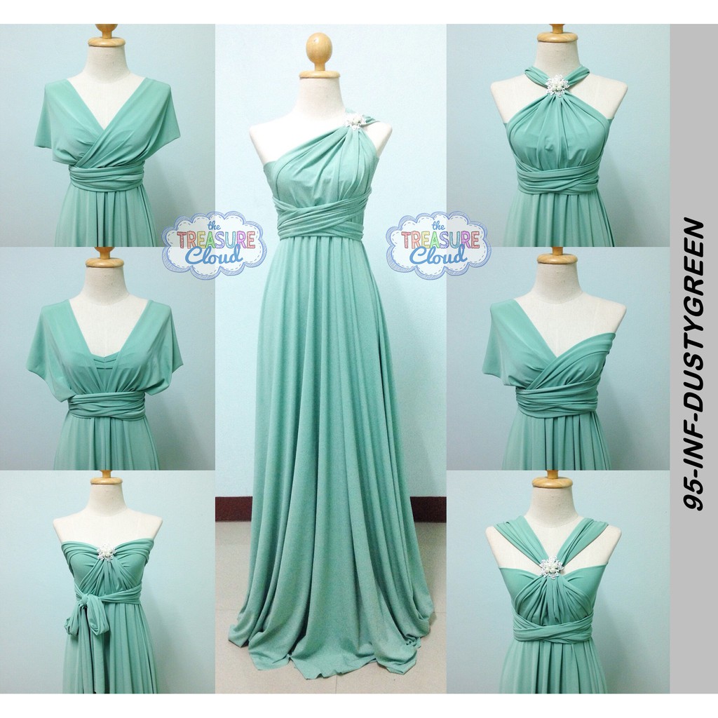 dusty green infinity dress