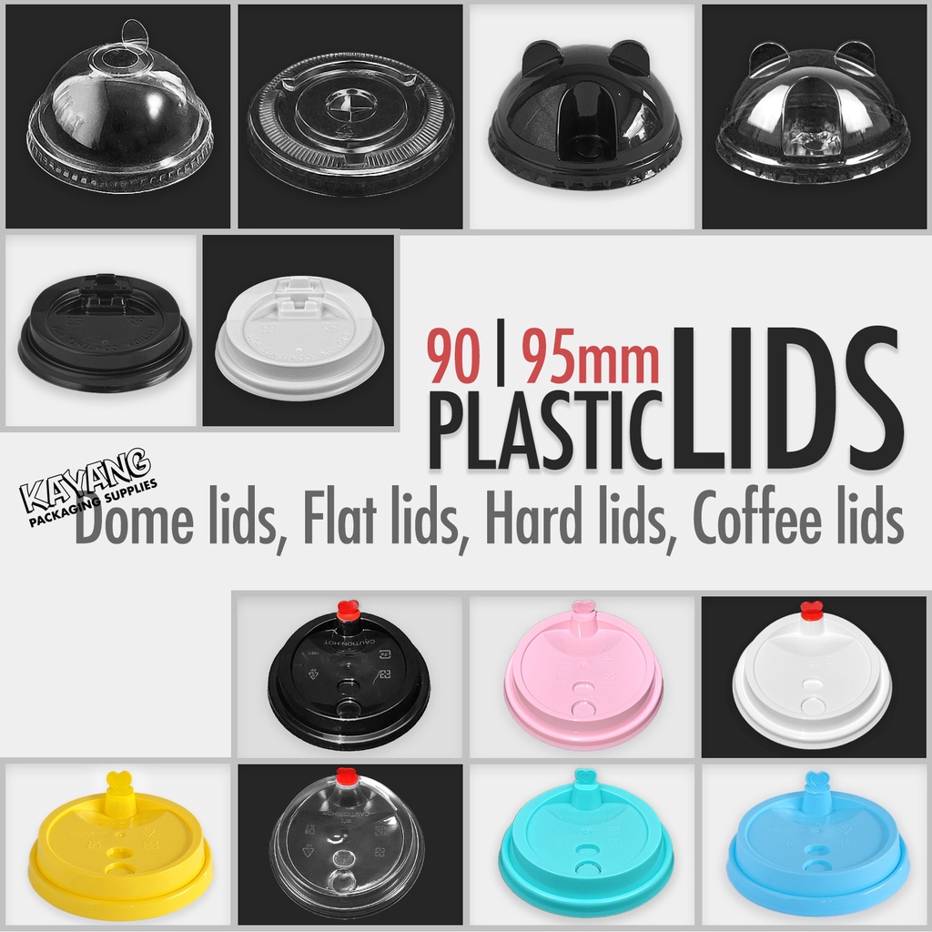 Plastic Cup Lid / Takip [50pcs] PP Heart Injection Lid, PET Dome Lid