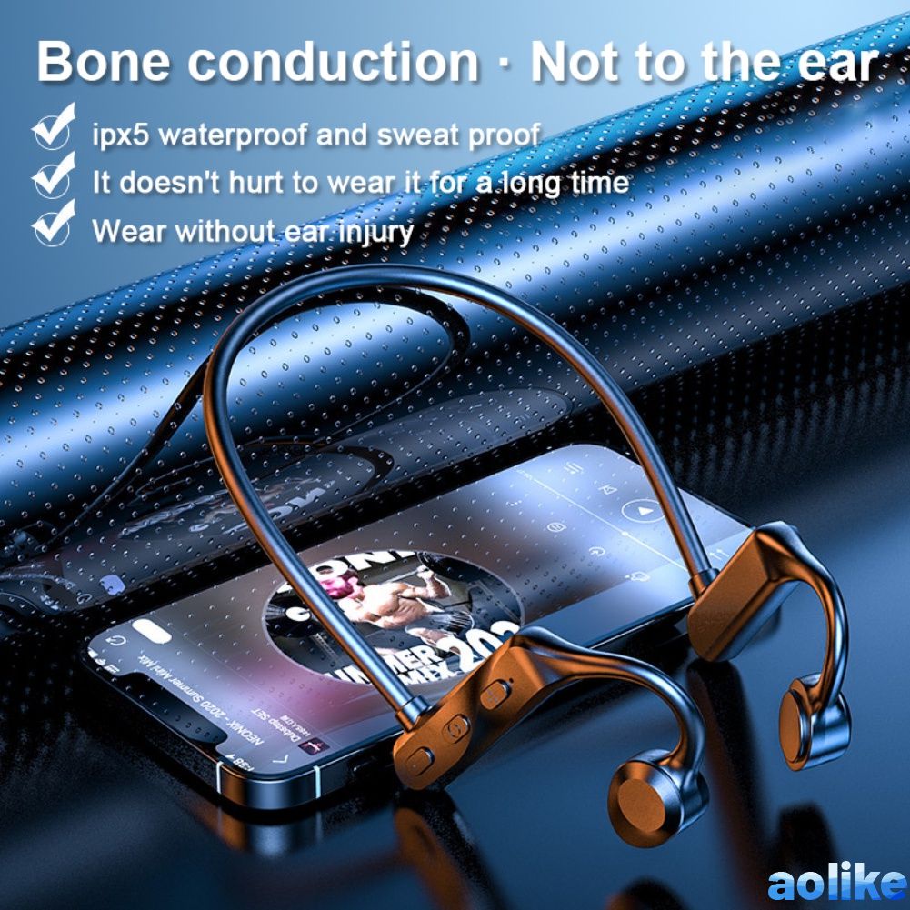 Bone Conduction Headphones Wireless Earphones Smart Touch Sports