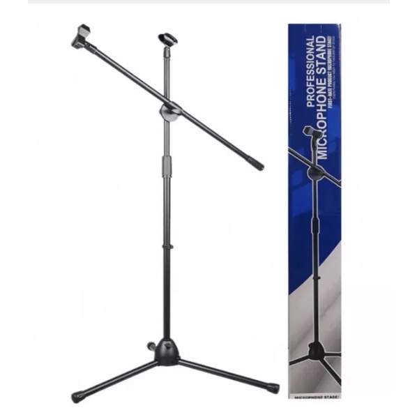 100Original Trident Mic Stand w/ Mic Clips Height Adjustable Light
