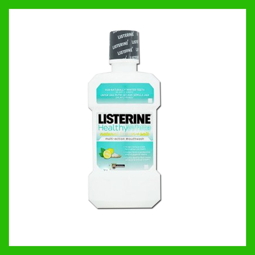 Listerine Healthy White Natural lemon Mouthwash 500ml Shopee Philippines