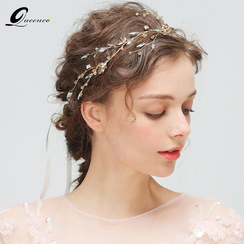 Luxury Girl's Headband Bride Leaves Wedding Hair Accessories Hair Vine Bridal  Hair Jewelry Crystal O | Shopee Philippines
