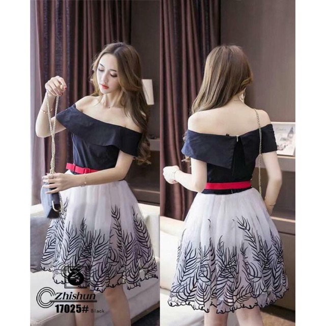 shopee off shoulder dress