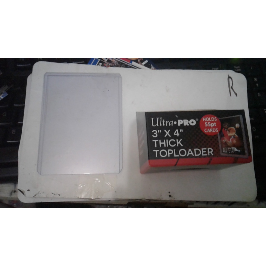 ultra pro toploader 55 point thick jersey card nba clear main patch