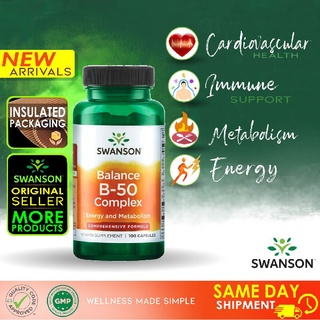 Swanson Premium Balance B-50 Vitamin B Complex 100 Caps