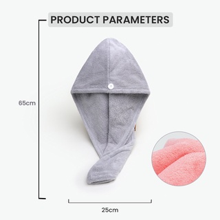 LOCAUPIN Plain Absorbent Fast Drying Hair Cap Soft Shower Towel Bath Headband Turban Wrap For Women #2