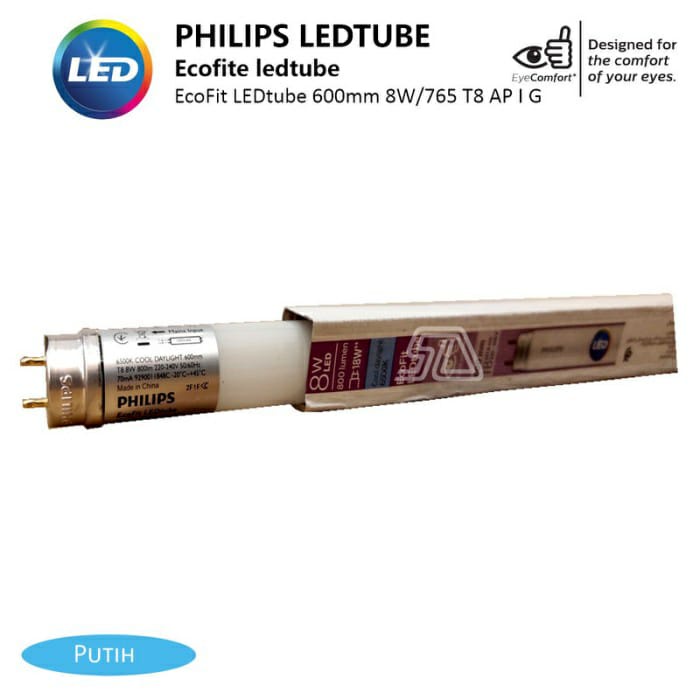 Philips Ledtube Ecofit T8 8wat 600mm 765 AP I G Non Starter | Shopee ...