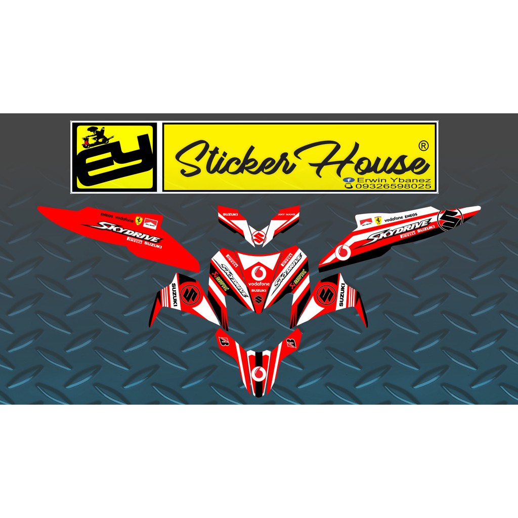 SKYDRIVE SPORT LAMINATED DECALS Shopee Philippines