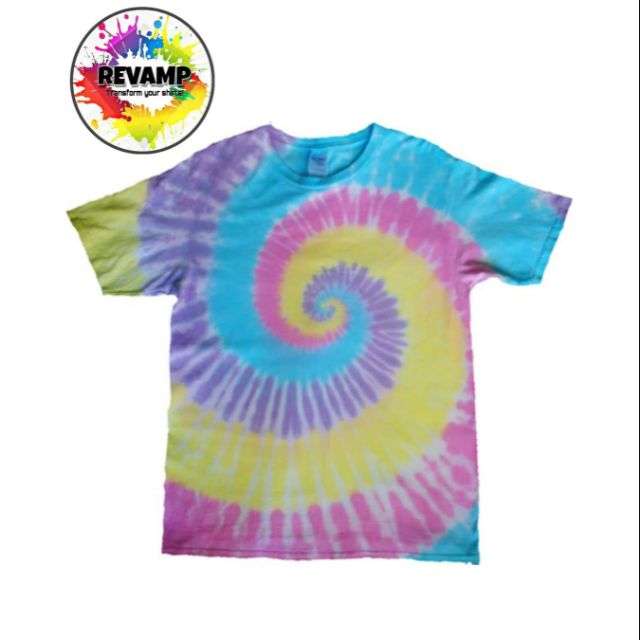 Pastel Spiral Tie Dye Shirt Shopee Philippines 