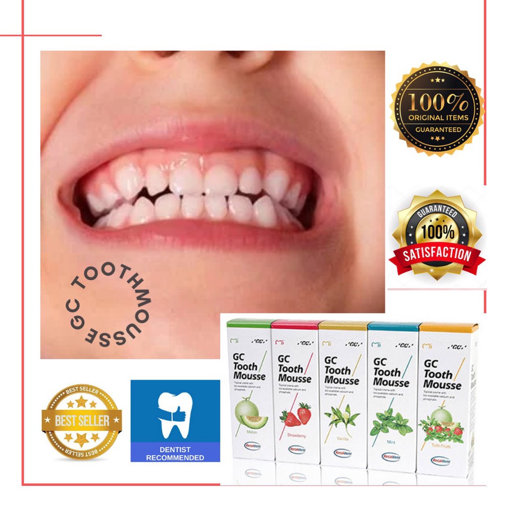 GC TOOTH MOUSSEANTI CAVITYTODDLERSBABIESMILK TEETHSTAINSWHITE